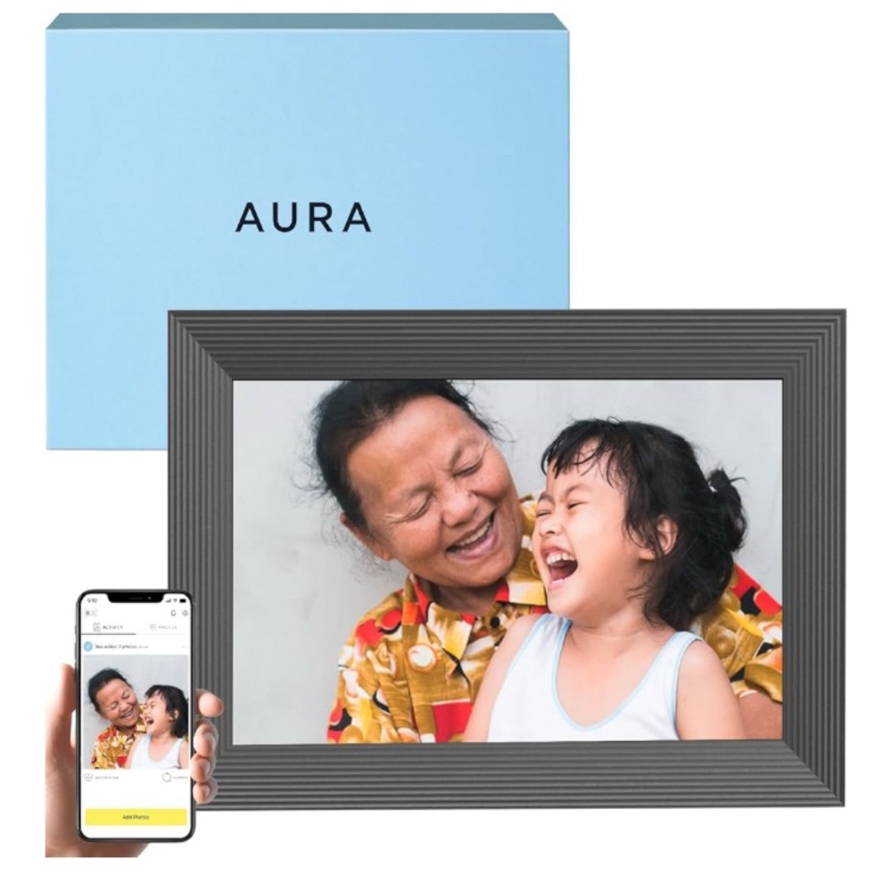 Aura Digital Photo Frame in Gray
